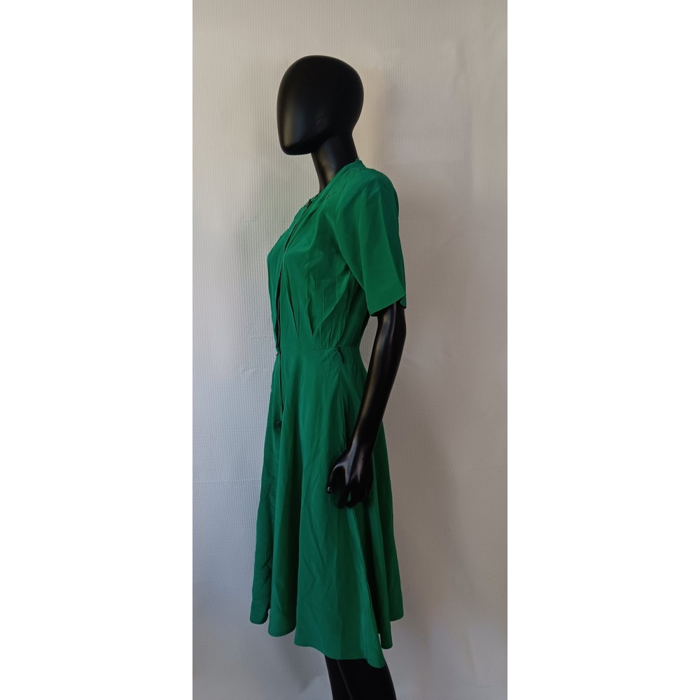 Liz Claiborne women's Green 100% Silk Sheath Dress Size 10 KS271 - Picture 4 of 5